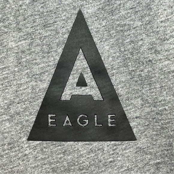 American Eagle Shirt Mens Small Gray Short Sleeve Spell Out Logo T Shirt - Picture 6 of 10